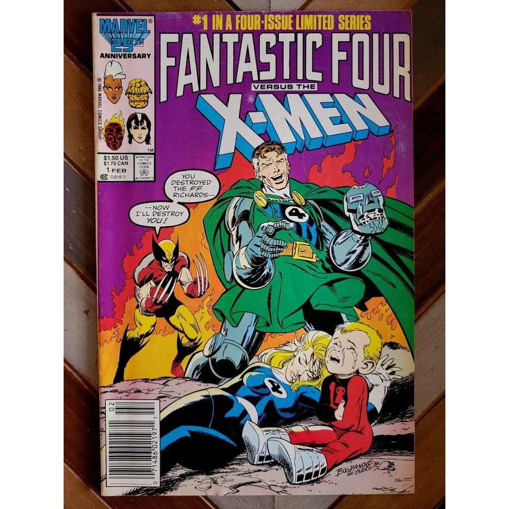 Fantastic Four vs. X-Men #1 Newsstand FN 6.0 (Marvel 1987) Chris Claremont Story